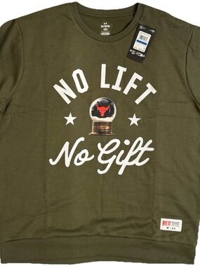 Under Armour Olive Green "No Lift No Gift" Graphic Crewneck